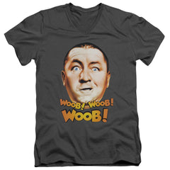 Three Stooges Woob Woob Woob Men's 30/1 Cotton Slim V-Neck T-Shirt