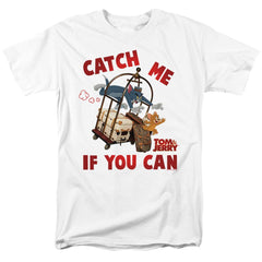 Tom And Jerry Movie Catch Me If You Can Men's 18/1 Cotton Short-Sleeve T-Shirt
