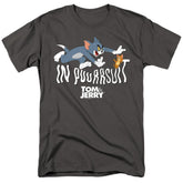 Tom And Jerry Movie In Pursuit Men's 18/1 Cotton Short-Sleeve T-Shirt