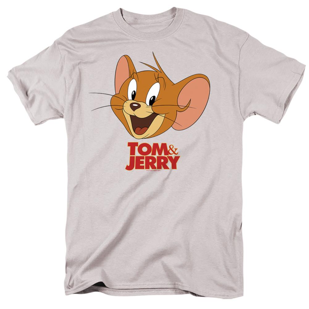 Tom And Jerry Movie Jerry Head Men's 18/1 Cotton Short-Sleeve T-Shirt