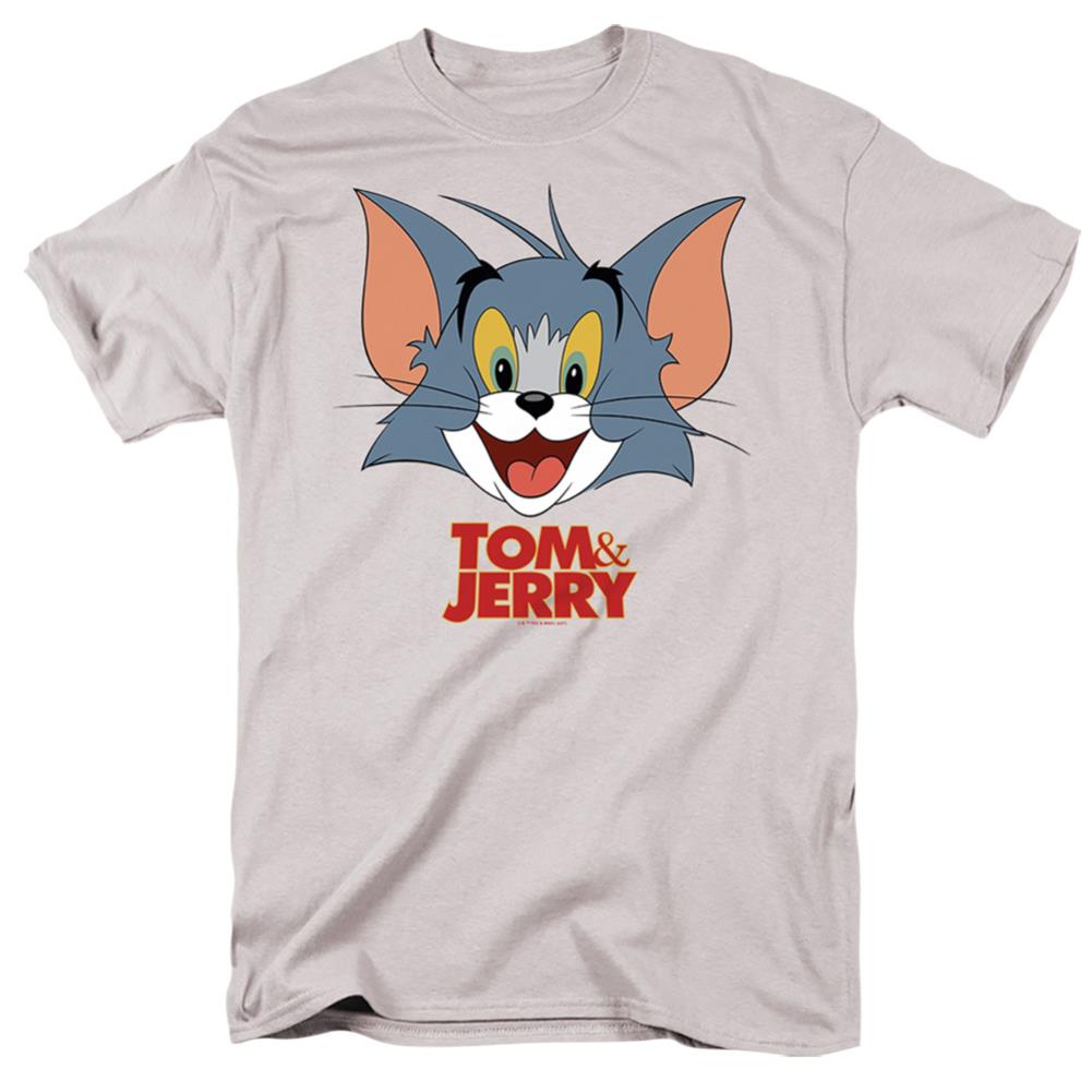 Tom And Jerry Movie Tom Head Men's 18/1 Cotton Short-Sleeve T-Shirt