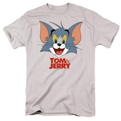 Tom And Jerry Movie Tom Head Men's 18/1 Cotton Short-Sleeve T-Shirt