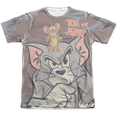 Tom And Jerry Up To No Good Men's Regular Fit Poly Cotton Short-Sleeve T-Shirt