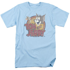 Tom And Jerry Water Damaged Men's 18/1 Cotton Short-Sleeve T-Shirt