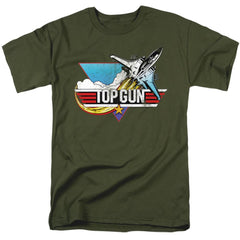 Top Gun Distressed Logo Men's 18/1 Cotton Short-Sleeve T-Shirt