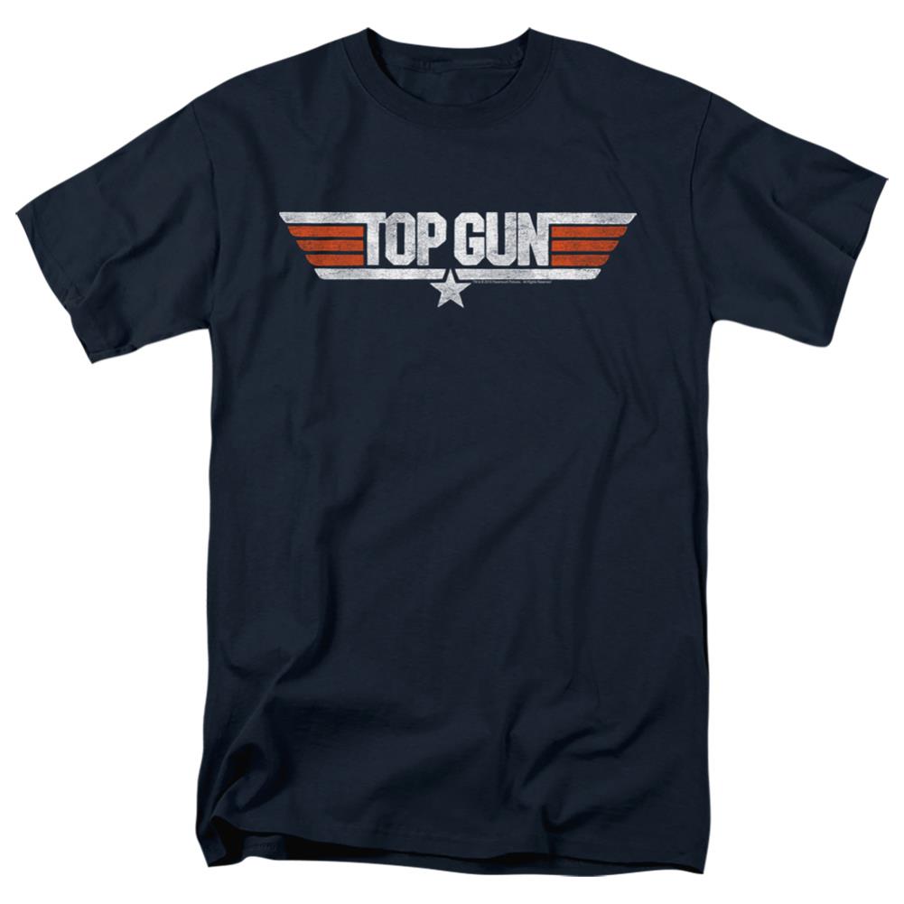 Top Gun Distressed Logo Men's 18/1 Cotton Short-Sleeve T-Shirt