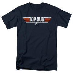 Top Gun Distressed Logo Men's 18/1 Cotton Short-Sleeve T-Shirt