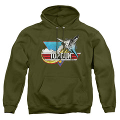 Top Gun Distressed Logo Men's Pull-Over 75 25 Poly Hoodie