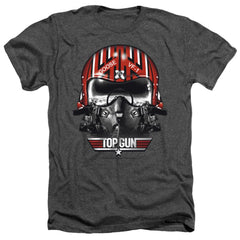 Top Gun Goose Helmet Men's 30/1 Heather 60 40 Poly Short-Sleeve T-Shirt