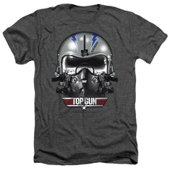 Top Gun Iceman Helmet Men's 30/1 Heather 60 40 Poly Short-Sleeve T-Shirt