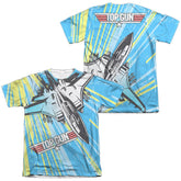 Top Gun Rad Jet (Front/Back Print) Men's Regular Fit Poly Cotton Short-Sleeve T-Shirt