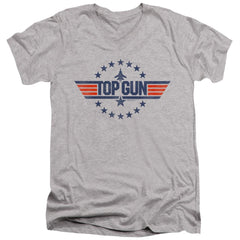 Top Gun Star Logo Men's 30/1 Cotton Slim V-Neck T-Shirt