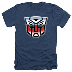 Transformers Autobot Airbrush Logo Men's 30/1 Heather 60 40 Poly Short-Sleeve T-Shirt