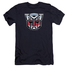 Transformers Autobot Airbrush Logo Men's Ultra-Soft 30/1 Cotton Slim Short-Sleeve T-Shirt