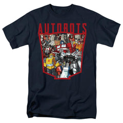 Transformers Autobot Collage Men's 18/1 Cotton Short-Sleeve T-Shirt