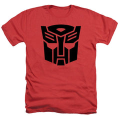Transformers Autobot Men's 30/1 Heather 60 40 Poly Short-Sleeve T-Shirt