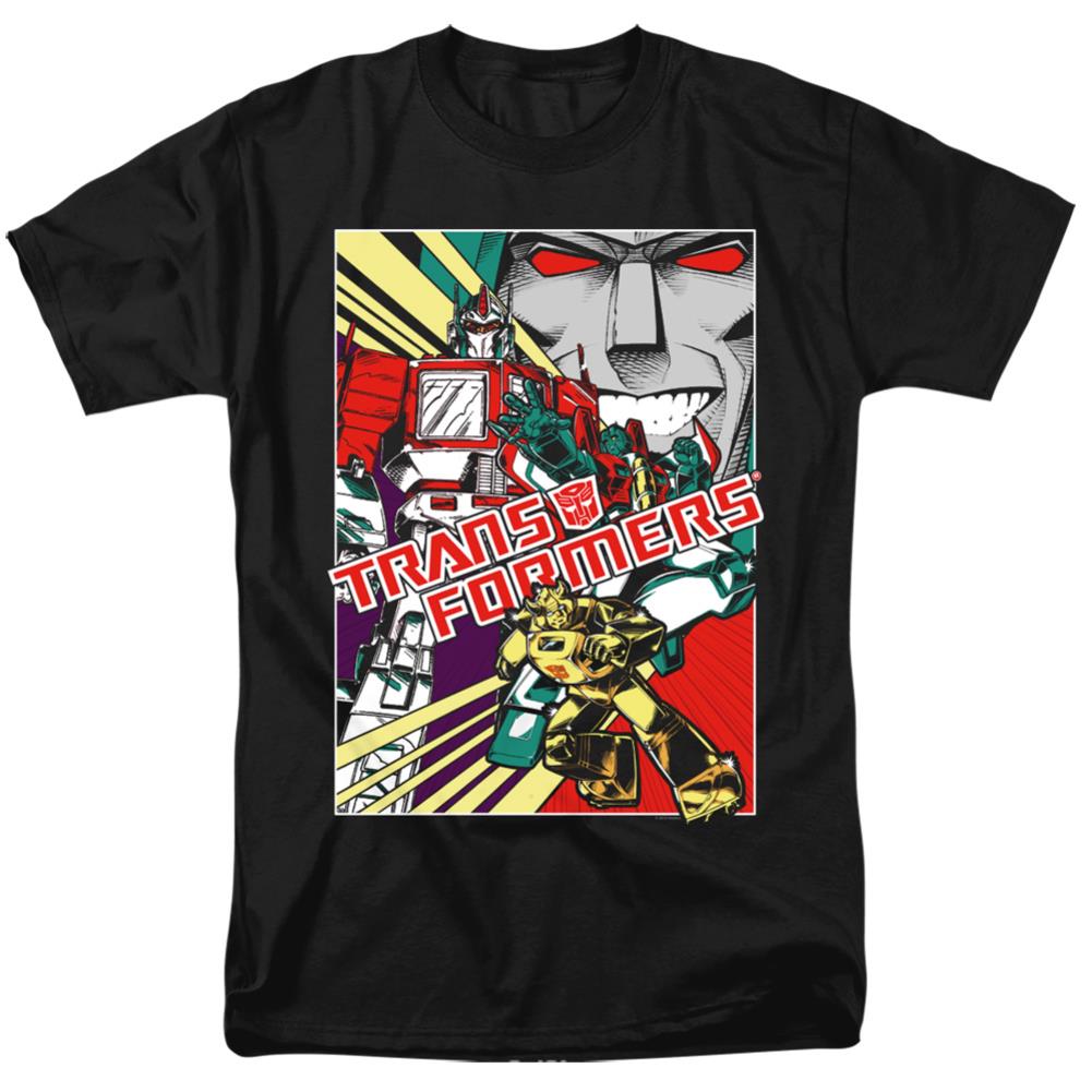 Transformers Comic Poster Men's 18/1 Cotton Short-Sleeve T-Shirt