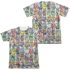Transformers Cover Collage (Front/Back Print) Men's Regular Fit Poly Cotton Short-Sleeve T-Shirt