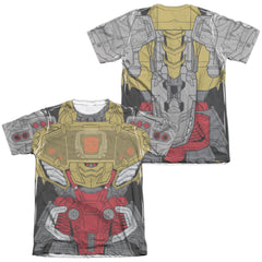 Transformers Grimlock Costume (Front/Back Print) Men's Regular Fit Poly Cotton Short-Sleeve T-Shirt