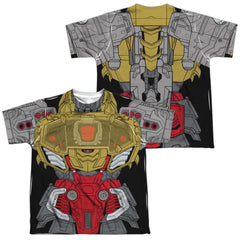 Transformers Grimlock Costume (Front/Back Print) Youth Regular Fit Poly Short-Sleeve T-Shirt
