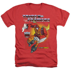 Transformers Hot Rod Men's 30/1 Heather 60 40 Poly Short-Sleeve T-Shirt