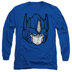 Transformers Optimus Head Men's 18/1 Cotton Long-Sleeve T-Shirt