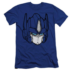 Transformers Optimus Head Men's Ultra-Soft 30/1 Cotton Slim Short-Sleeve T-Shirt