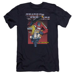 Transformers Optimus Prime Men's Ultra-Soft 30/1 Cotton Slim Short-Sleeve T-Shirt