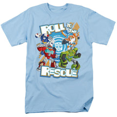 Transformers Roll To The Rescue Men's 18/1 Cotton Short-Sleeve T-Shirt