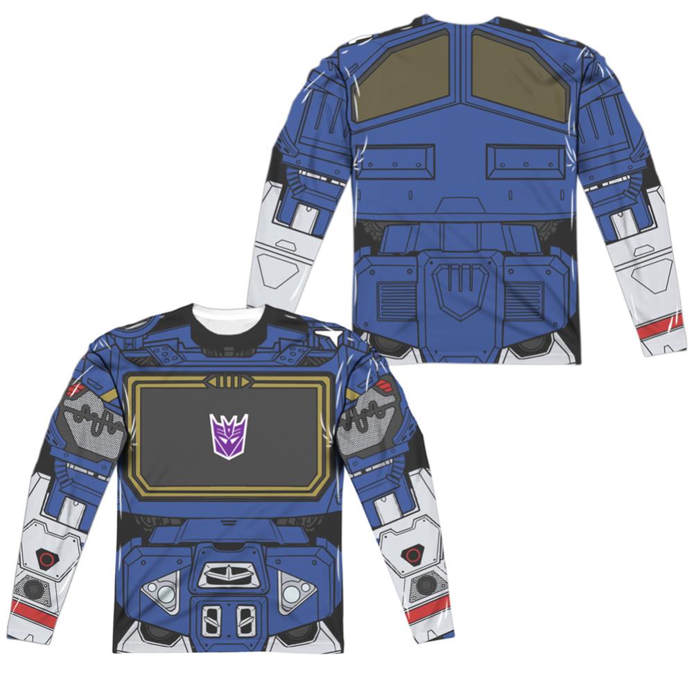 Transformers Soundwave Costume (Front/Back Print) Men's Regular Fit Polyester Long-Sleeve T-Shirt