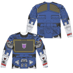 Transformers Soundwave Costume (Front/Back Print) Men's Regular Fit Polyester Long-Sleeve T-Shirt