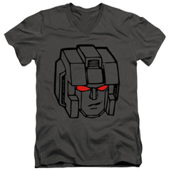 Transformers Starscream Head Men's 30/1 Cotton Slim V-Neck T-Shirt