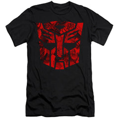 Transformers Tonal Autobot Men's Ultra-Soft 30/1 Cotton Slim Short-Sleeve T-Shirt