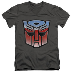 Transformers Vintage Autobot Logo Men's 30/1 Cotton Slim V-Neck T-Shirt