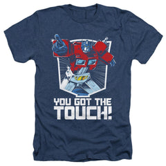 Transformers You Got The Touch Men's 30/1 Heather 60 40 Poly Short-Sleeve T-Shirt