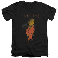 Trick R Treat Leaves Men's 30/1 Cotton Slim V-Neck T-Shirt