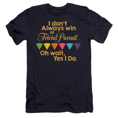 Trivial Pursuit I Always Win Men's Ultra-Soft 30/1 Cotton Slim Short-Sleeve T-Shirt