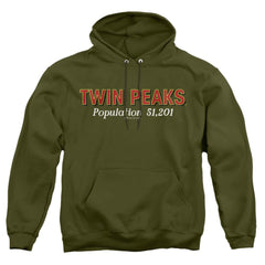 Twin Peaks Population Men's Pull-Over 75 25 Poly Hoodie