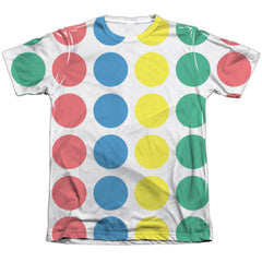 Twister Game Mat Men's Regular Fit Poly Cotton Short-Sleeve T-Shirt