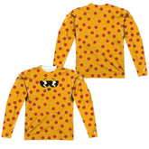 Uncle Grandpa Pizza Face (Front/Back Print) Men's Regular Fit Polyester Long-Sleeve T-Shirt
