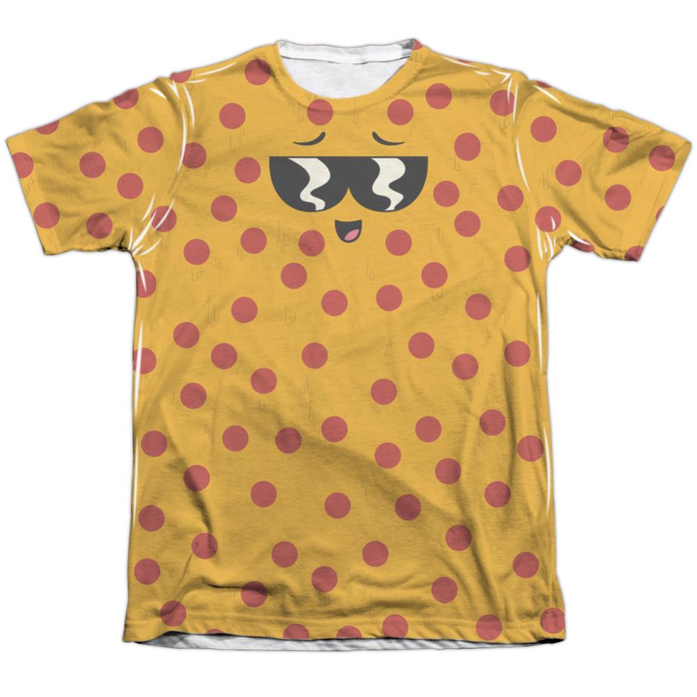 Uncle Grandpa Pizza Face Men's Regular Fit Poly Cotton Short-Sleeve T-Shirt