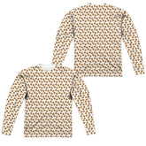 Uncle Grandpa Pizzas (Front/Back Print) Men's Regular Fit Polyester Long-Sleeve T-Shirt