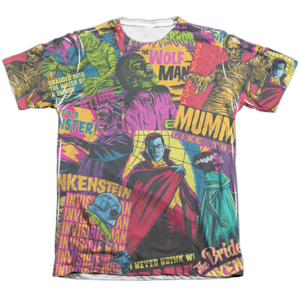 Universal Monsters Poster Mash Men's Regular Fit Poly Cotton Short-Sleeve T-Shirt