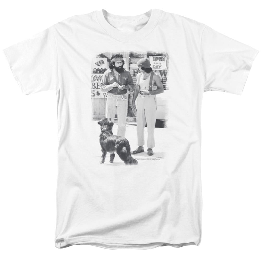 Up In Smoke Cheech Chong Dog Men's 18/1 Cotton Short-Sleeve T-Shirt