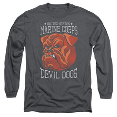 US Marine Corps Devil Dogs Men's 18/1 Cotton Long-Sleeve T-Shirt