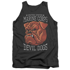 US Marine Corps Devil Dogs Men's 18/1 Cotton Tank Top