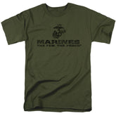 US Marine Corps Distressed Logo Men's 18/1 Cotton Short-Sleeve T-Shirt