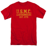 US Marine Corps Leathernecks Men's 18/1 Cotton Short-Sleeve T-Shirt