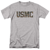 US Marine Corps Usmc Camo Fill Men's 18/1 Cotton Short-Sleeve T-Shirt