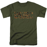 US Marine Corps Usmc Camo Fill Men's 18/1 Cotton Short-Sleeve T-Shirt